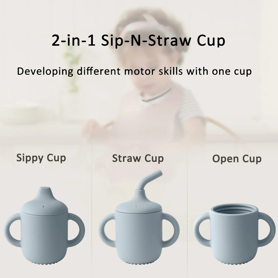 Baby Silicone Straw Cup